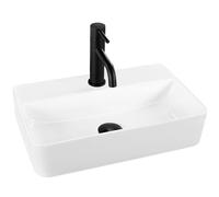 Rea Naomi lavabo 45.5x28.5 cm semicircular clásico-sobre encimera blanco REA-U0630