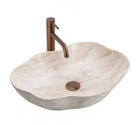 Lavabo Sobre Encimera Rea Pearl Kallisto Beige 50,5X38X13,5Cm