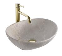 Lavabo Sobre Encimera Rea Sofia Beige Matt Beige 41X34,5X15Cm