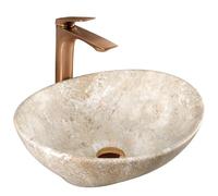 Lavabo Sobre Encimera Rea Sofia Savana Matt Beige 41X34,5X15Cm