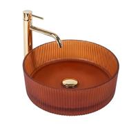 Lavabo Sobre Encimera Rea Suri Brown 36X36X12Cm