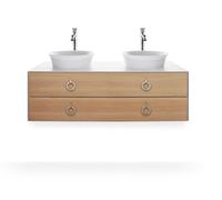 Lavabo sobre encimera Tulip, ancho 430mm, sin agujero para grifo, sin rebosadero, 23624300791, Color: Blanco con Wondergliss