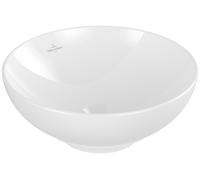 Lavabo sobre encimera Villeroy & Boch Loop & Friends, 380x380x120mm, sin rebosadero, sin agujero para grifo, 4A4501R1, Color: Cerámica Alpina BlancaPlus