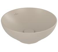 Lavabo sobre encimera Villeroy & Boch Loop & Friends, 380x380x120mm, sin rebosadero, sin agujero para grifo, 4A4501AM, Color: Almendra, CeramicPlus