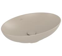 Lavabo sobre encimera Villeroy & Boch Loop & Friends, Ovale, 560x380x120mm, sin rebosadero, sin agujero para grifo, 4A4701AM, Color: Almendra, CeramicPlus