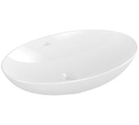 Lavabo sobre encimera Villeroy & Boch Loop & Friends, Ovale, 620x420x120mm, sin rebosadero, sin agujero para grifo, 4A480101, Color: Blanco