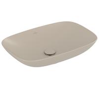 Lavabo sobre encimera Villeroy & Boch Loop & Friends, rectangular, 620x420x120mm, sin rebosadero, sin agujero para grifo, 4A5001AM, Color: Almendra, CeramicPlus