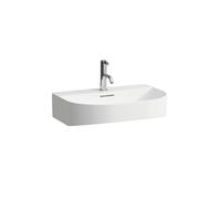 Lavabo Sonar de LAUFEN, 3 agujeros para grifos, sin rebosadero, 600x420mm, H8103427571581, Color: Blanco mate