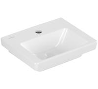 Lavabo Subway 3.0 de Villeroy & Boch con enjuague manual, 370 x 305 mm, 1 orificio para grifo, sin rebosadero, no enterrado, 43703801, Color: blanco-alpino