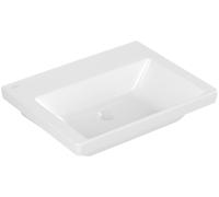 Lavabo de armario Subway 3.0 de Villeroy & Boch, 600 x 470 mm, sin agujero para grifo, sin rebosadero, pulido, 4A706F01, Color: blanco-alpino