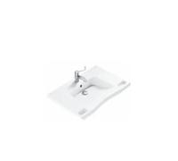 Lavabo suspendido de 76 cm en porcelana blanco ideal para baños modernos NEW WCCARE de Unisan - Sin sifón ni válvula de desagüe