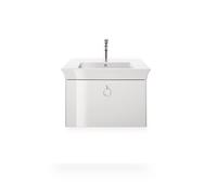 Lavabo Tulip blanco, anchura 750mm, 1 agujero para grifo, con rebosadero, 1, 23637500001, Color: Blanco con Wondergliss