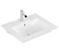 Lavabo Venticello de Villeroy & Boch, 1 agujero para grifo, con rebosadero, 600x500mm, 412460R1, Color: Cerámica Blanca