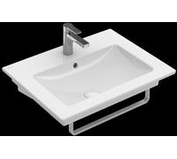 Lavabo Venticello de Villeroy & Boch, sin agujero para grifo, con rebosadero, 650x500mm, 41246701, Color: Blanco