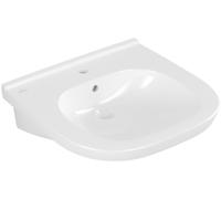 Lavabo ViCare de Villeroy & Boch, 1 agujero para grifo, con rebosadero, sin pulir, 560x550mm, 411955T2, Color: AntiBac Ceramic Plus blanco