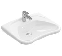 Lavabo ViCare de Villeroy & Boch, 1 orificio para grifo, con rebosadero, 600x490 mm, sin fondo, 71196301, Color: Blanco