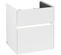 Lavabo Villeroy & Boch Collaro con iluminación, 510x546x414 mm, 2 cajones, C007B0MS, Color: Frontal/carcasa: blanco mate, mango: blanco mate