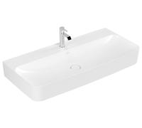 Lavabo Villeroy und Boch Finion 1000x470mm, rebosadero oculto, 1 agujero para grifo, 4168ABRW, Color: Blanco Piedra, Cerámica Plus