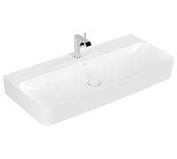 Lavabo Villeroy und Boch Finion 1000x470mm, sin rebosadero, 1 agujero para grifo, parte inferior lijada, 41681HRW, Color: Blanco Piedra, Cerámica Plus