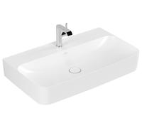 Lavabo Villeroy und Boch Lavabo Finion 800x470mm, sin rebosadero, 1 agujero para grifo, 416881RW, Color: Blanco Piedra, Cerámica Plus
