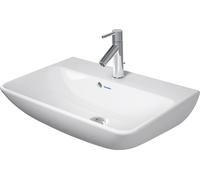 Lavabos Compact ME by Starck de Duravit, con rebosadero, 1 agujero para grifo, con banco para agujero para grifo, 600 mm, 2343603200, Color: Seda blanca mate
