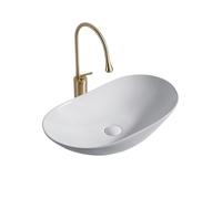 Lavabos de tocador Fregaderos personalizados de arte, lavabo cerámica creativo for encimera, for lavar a mano, lavabos baño for el hogar(Blanco)