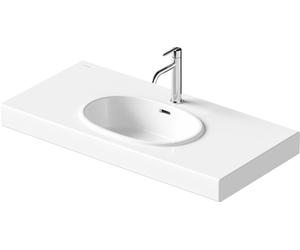 Lavabos Duravit Balcoon, 1 agujero para grifo, con rebosadero, anchura 1000mm, 241210AA00, Color: Blanco alto brillo