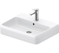 Lavabos Duravit Collection One, 600x470mm, con rebosadero, parte inferior acristalada (para mejorar la higiene), 2382600000, Color: 1 orificio para grifo