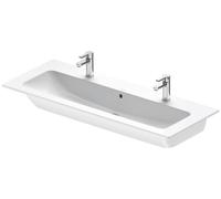 Lavabos Duravit ME by Starck, 1230x490mm, 2 agujeros para grifería, 1 cubeta, con rebosadero, 2361120024, Color: Blanco