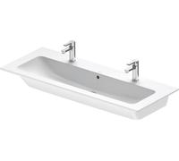Lavabos Duravit ME by Starck, 1230x490mm, 2 agujeros para grifería, 1 cubeta, con rebosadero, 2361123224, Color: Seda blanca mate