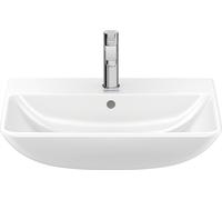 Lavabo Duravit ME de Starck Wash con rebosadero, con banco para grifos, 1 agujero para grifos, 600 mm, 2335600000, Color: Blanco