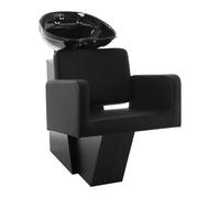 Lavacabezas con asiento para peluquería - 600 x 505 mm - Negro | physa