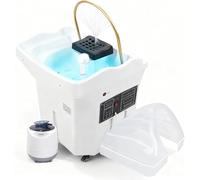 Lavacabezas Peluqueria con Tanque 60L, Lavacabezas Portatil para Casa con Ruedas, Lava Cabezas con Inhalador Vapor y Cubierta Vapor, Apto Head Spa Capilares y Salones de Peluquería