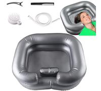 Lavacabezas Portatil Casa con Almohada Pequeña & Tubo Drenaje 1M,Lavabo Champú Hinchable,Equipo Cabello Lavar Móvil,Herramientas Champú Lavado Inflable para Personas Discapacitades,Embarazadas,Mayores