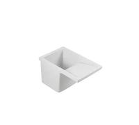 Lavadero de porcelana de 39 cm en color blanco acabado resistente y elegante Riba 40 Unisan - Sin mueble