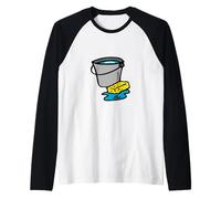Lavado de Coches Cubo Esponja Jabón Limpieza Camiseta Manga Raglan