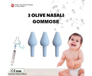 Lavado nasal higiénico by Marco Maltoni, fabricado en emilia-roMAGNA (Italia) N.3 aceitunas nasales pequeñas suaves