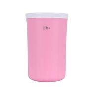Lavador de patas desmontable para mascotas, taza giratoria para limpiar las patas de perros, taza de silicona con doble cepillo de 360 grados para patas de golden retriever, husky (Rosa)