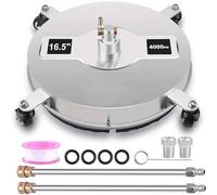 Lavadora a presión de 4000 PSI, máquina de limpieza móvil de 3.7 GPM con 4 ruedas para limpieza de alta presión de calzadas, aceras, patios, cubiertas