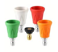 Lavadora a presión profesional, 5 boquillas de patrón de rociador de 1/4 pulgadas, accesorios de desconexión rápida, puntas de boquilla de lavado a presión de eficiencia de agua