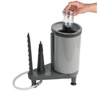 Lavadora automática de vasos, enjuague de vidrio de alta presión para tazas de 3 a 16 cm de diámetro, cepillo de nailon de 360° y base antideslizante, lavadora de tazas de té para bares, cafeterías y