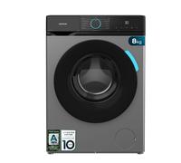Lavadora color steel de 8 kg de capacidad y 1200 rpm, 11 programas, cl