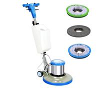 Lavadora de alfombras, limpiadora y pulidora de suelos duros, máquina pulidora y fregadora de suelos comerciales con tanque de agua de 8L, ancho de limpieza de 17 pulgadas, 175 rpm, para madera