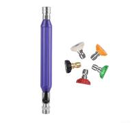 Lavadora de alta presión con 5 boquillas, pistola de pulverización de conexión rápida de acero inoxidable M22/14 para lavado de autos y limpieza a chorro (morado)
