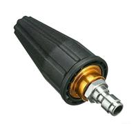 Lavadora de alta presión para boquilla turbo de 2600 PSI con chorro giratorio de conexión rápida de 1/4 pulgadas, adecuado para pistolas de agua giratorias, piezas de metal y cobre