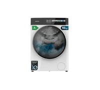 Lavadora de carga frontal blanca de 10 kg de capacidad y 1400 rpm, pan