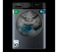 Lavadora de carga frontal ice blue de 8 kg de capacidad, 1400 rpm, cla