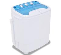 Lavadora de carga superior vidaXL 3,6 kg clase A doble tambor blanca y azul