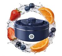 Lavadora de frutas y verduras, purificador giratorio de frutas y verduras, lavadora automática impermeable, limpiador eléctrico de frutas para verduras, cereales y carne (azul 1 unidad)