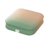 Lavadora de lentes ultrasónica, máquina de limpieza para contactos duros, coloreados, espejo integrado, funda compacta con pinzas, recargable por USB, apta para viajes, 8,8 x 8,8 x 3 cm